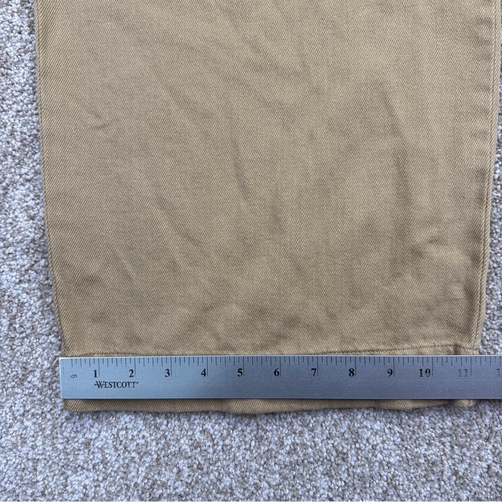 Zara Camel Wide Led Pants Womens size L Pleated - Picture 8 of 14
